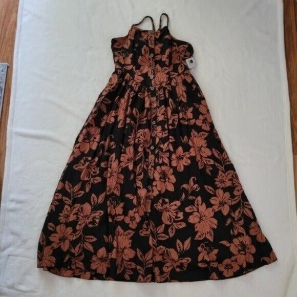 NWT Free People Perfect Sundress Dark Combo Midi Dress Size Small - Picture 3 of 12